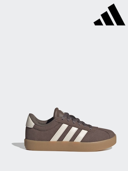 adidas Originals Dark Brown VL Court 3.0 Kids Trainers (H61792) | £35