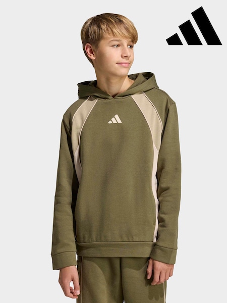 adidas Green Colourblock Hoodie (H62038) | £33