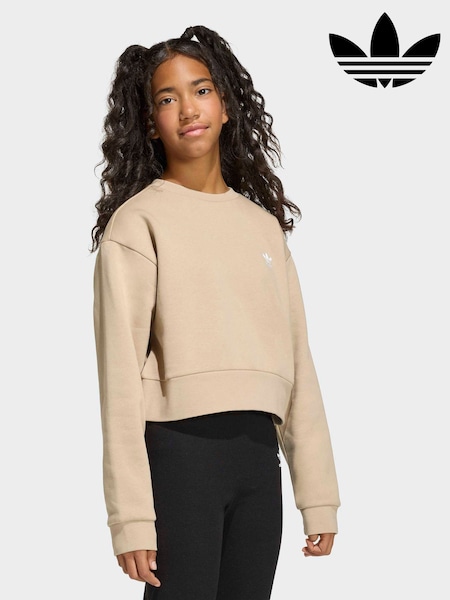 adidas Originals Brown Boxy Sweatshirt (H62405) | £28