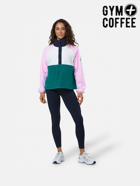 Gym + Coffee Light Pink Snap Polar Fleece (H62430) | £65