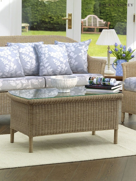 Laura Ashley Harvest Brown Rattan Coffee Table (H62537) | £0