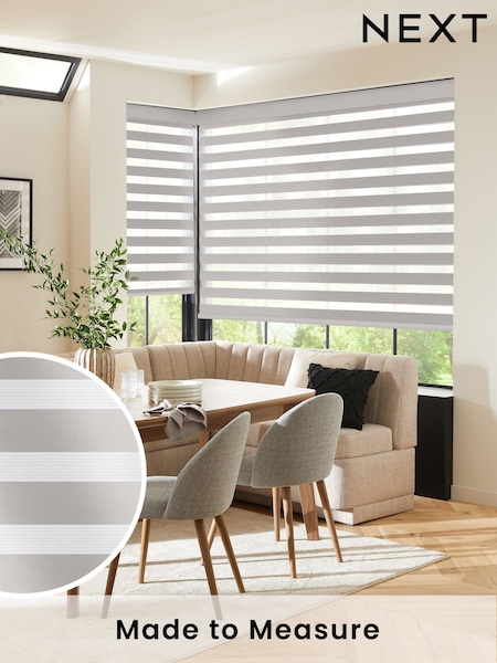 Grey Levina Made to Measure Day and Night Blind (H62578) | £43