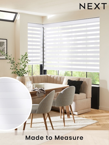White Levina Made to Measure Day and Night Blind (H62579) | £43