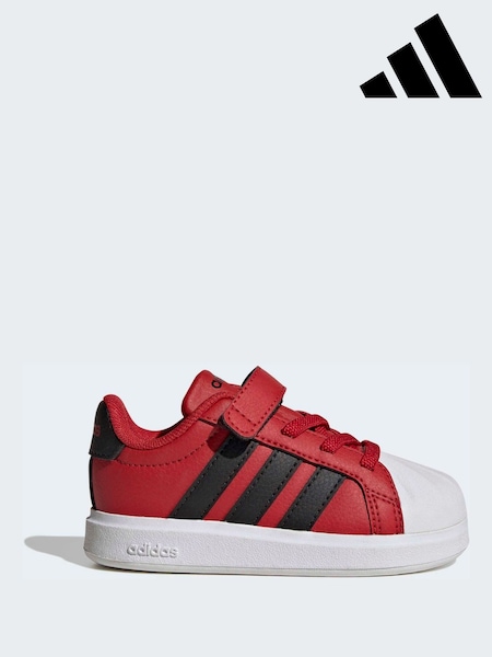 adidas Red Street Talk Elastic Lace Infant Trainers (H62610) | £30