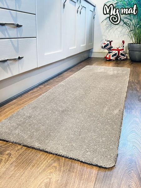 My Mat Ghost Grey Soft Washable Runner (H62648) | £32