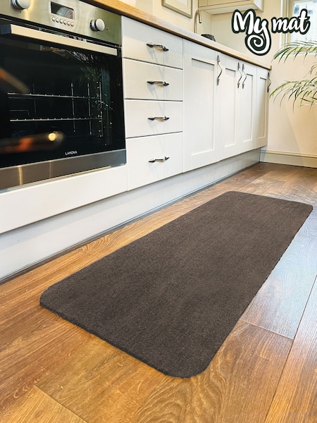 My Mat Clove Brown Soft Washable Runner (H62651) | £32