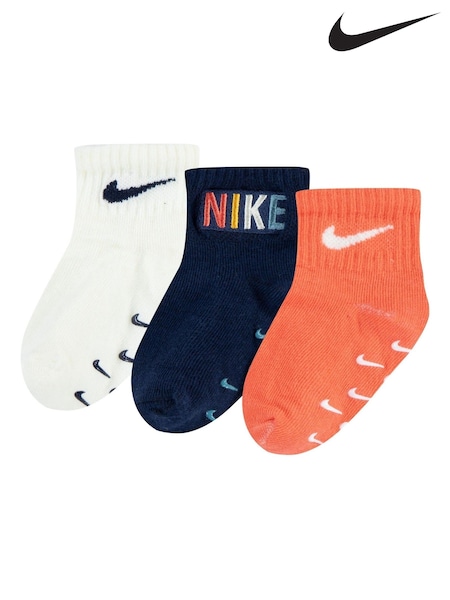 Nike Blue Infant Gripper Socks 3 Pack (H62666) | £0