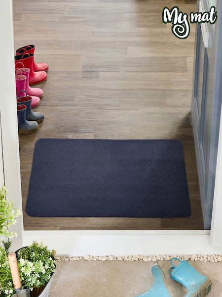 My Mat French Navy Soft Washable Doormat (H62693) | £16 - £32
