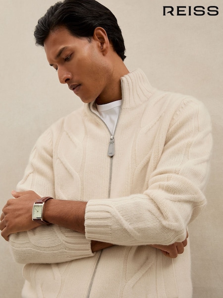 Reiss Ivory White Baker Cardigan (H62777) | £450