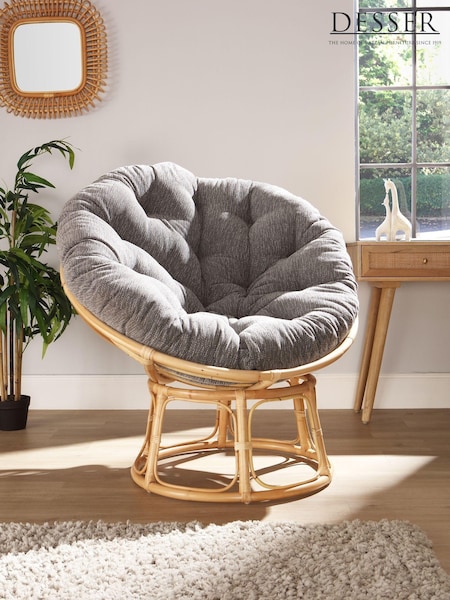 Desser Natural Fabric Papasan Chair (H62807) | £432