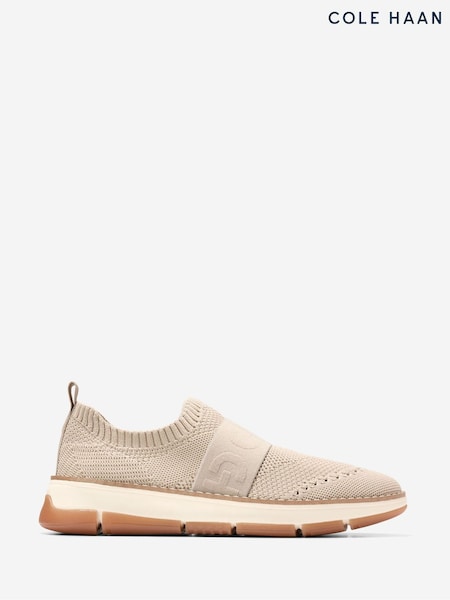 Cole Haan Womens Natural Zero Grand Rella Stitchlite Slip-On Trainers (H62825) | £120