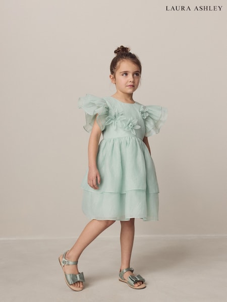Laura Ashley Mint Green Petal Flower Dress (H63006) | £38 - £44