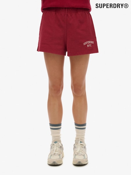 Superdry Red Graphic Print Athletic Essentials Shorts (H63022) | £30
