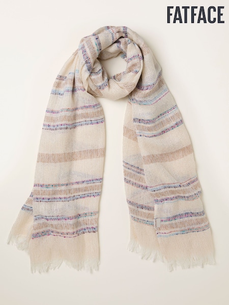 FatFace Natural Stripe Festival Scarf (H63098) | £27.50