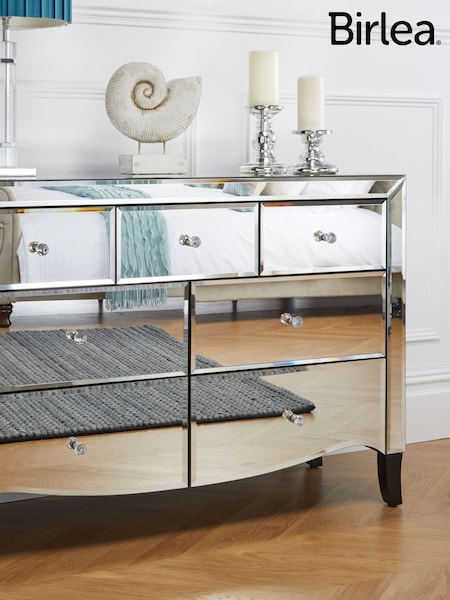 Birlea Mirrored Palermo 3 Over 4 Chest (H63200) | £515