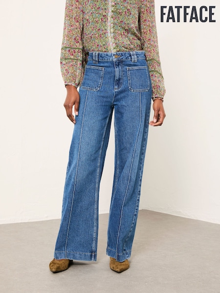 FatFace Blue Denim Patch Pocket Flare (H63298) | £59