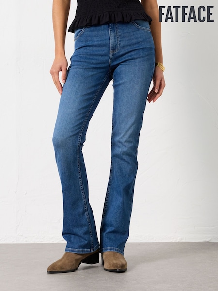 FatFace Katrine Denim Dark Blue Skinny Bootcut Jeans (H63306) | £59