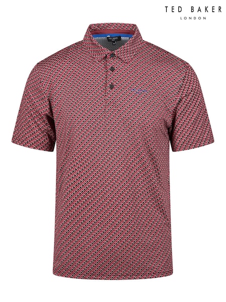 Ted Baker Red Men's Fairway Ted Golf Polo Shirt (H63418) | £60
