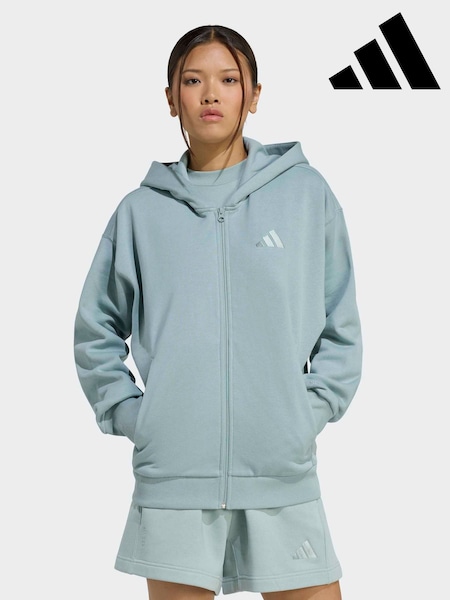 adidas Green Full Zip Hoodie (H63536) | £55