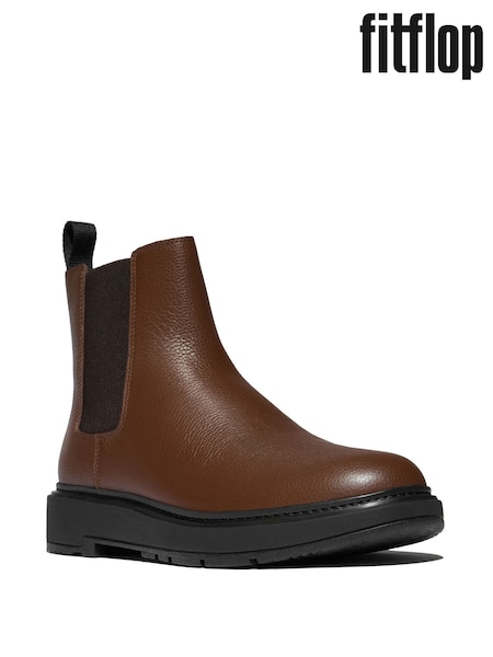 FitFlop Mens Skandi Tumbled Leather Chelsea Boots (H63747) | £150