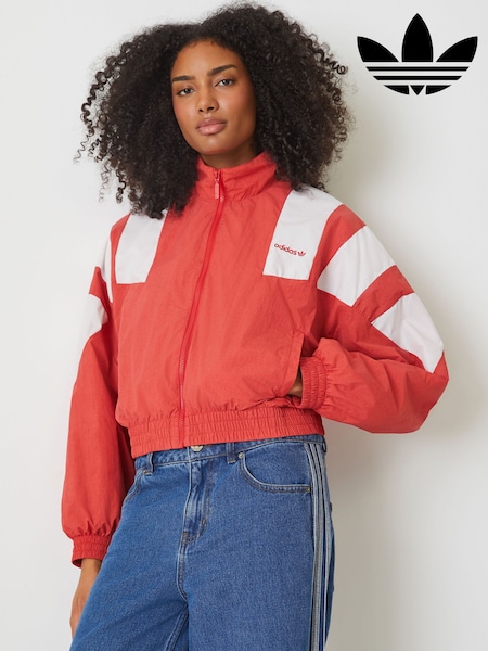 adidas Originals Red Blocked Washed Zip Track Top (H63956) | £80