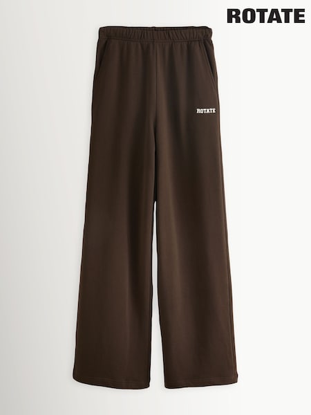Rotate Brown Heavy Straight Joggers (H64107) | £140