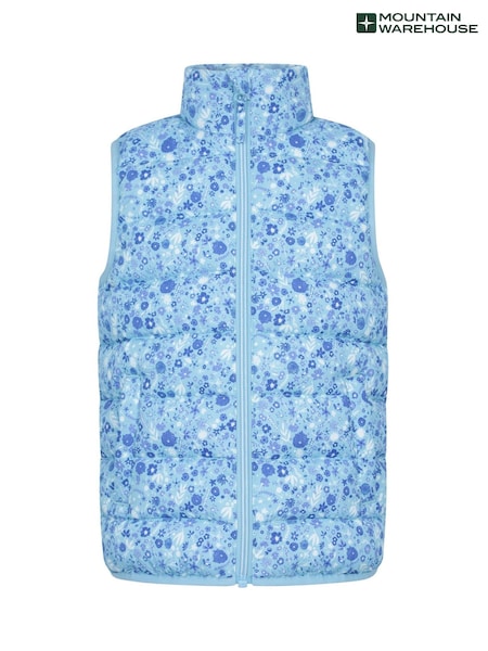 Mountain Warehouse Blue Kids Rocko Printed Padded Gilet (H64226) | £24
