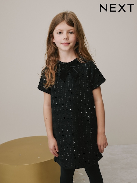 Black Boucle Textured Shift Dress (3-16yrs) (H64360) | £25 - £31