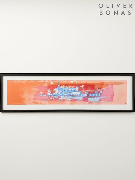 Oliver Bonas Orange Brighton Pier Framed Wall Art (H64451) | £70