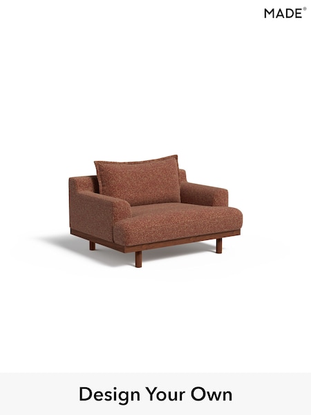 Tonal Boucle/Maroon Red and Light Caramel Turin By Made (H64558) | £899