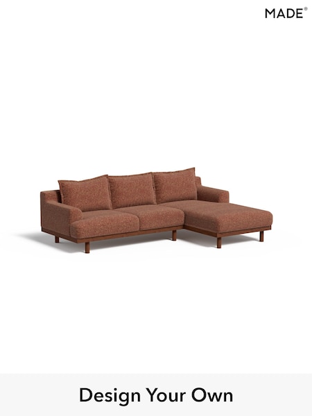 Tonal Boucle/Maroon Red and Light Caramel Turin By Made (H64558) | £2,199