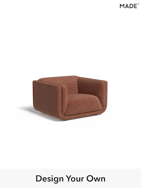 Tonal Boucle/Maroon Red and Light Caramel Jadis By Made (H64568) | £1,099