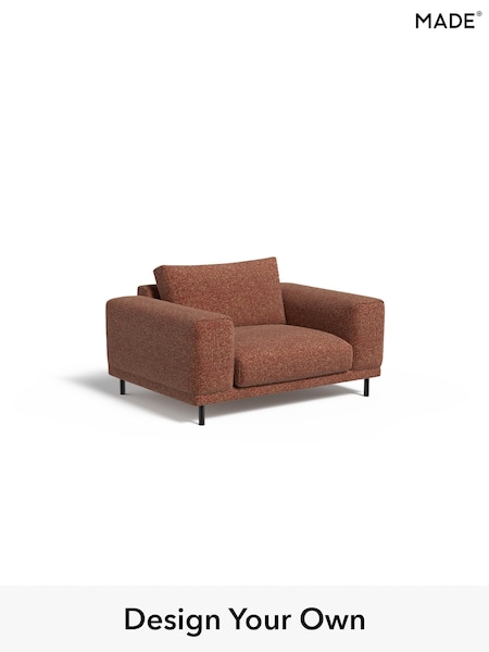 Tonal Boucle/Maroon Red and Light Caramel Odin By Made (H64570) | £950