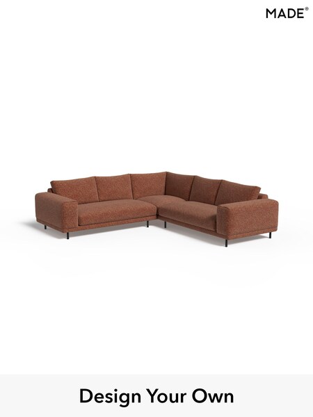 Tonal Boucle/Maroon Red and Light Caramel Odin By Made (H64570) | £2,799