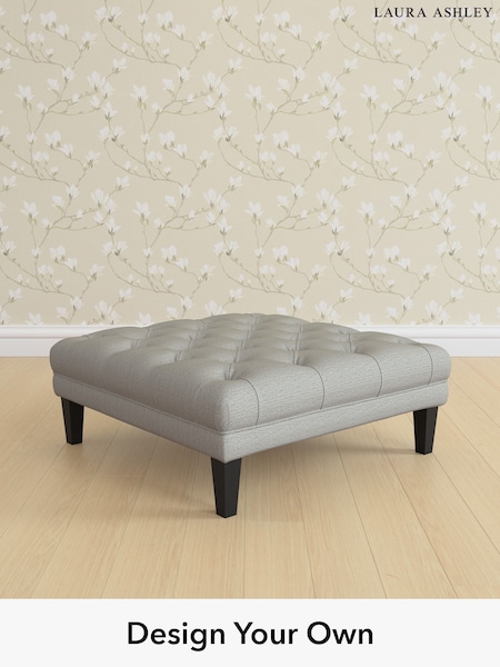 Edwin Herringbone/Pale Steel Grey Chatsworth Button Back By Laura Ashley (H64597) | £600