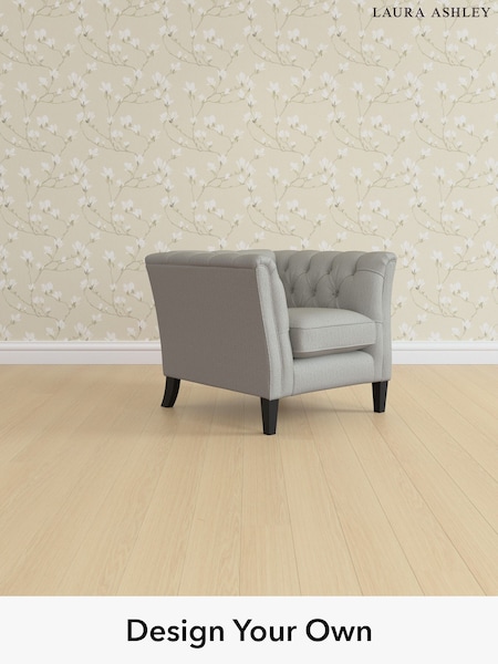 Edwin Herringbone/Pale Steel Grey Chatsworth Button Back By Laura Ashley (H64597) | £1,000