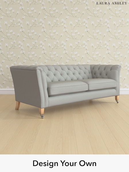 Edwin Herringbone/Pale Steel Grey Chatsworth Button Back By Laura Ashley (H64597) | £1,525