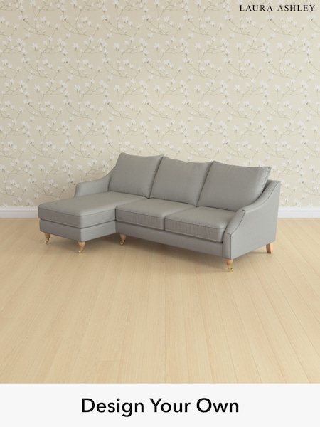 Edwin Herringbone/Pale Steel Grey Beverley By Laura Ashley (H64599) | £2,175