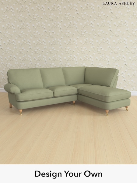 Edwin Herringbone/Hedgerow Green Beaumaris By Laura Ashley (H64602) | £2,350