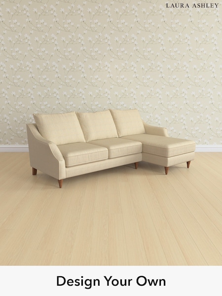 Birchgrove Check/Oatmeal Natural Beverley By Laura Ashley (H64603) | £2,375