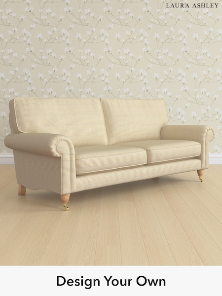 Birchgrove Check/Oatmeal Natural Kingston By Laura Ashley (H64610) | £1,575