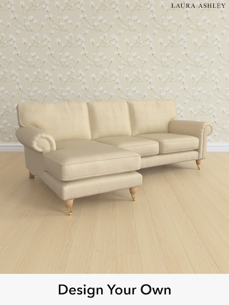 Birchgrove Check/Oatmeal Natural Kingston By Laura Ashley (H64610) | £2,325