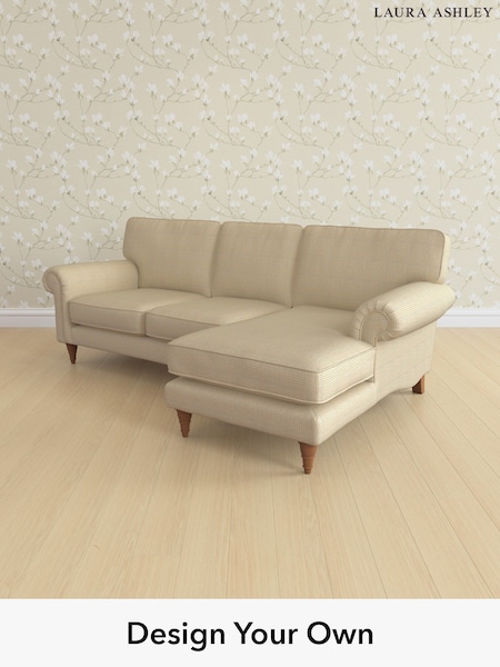 Birchgrove Check/Oatmeal Natural Kingston By Laura Ashley (H64610) | £2,325