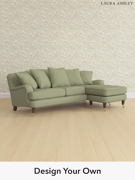 Edwin Herringbone/Hedgerow Green Lynden Scatter Back By Laura Ashley (H64612) | £2,425