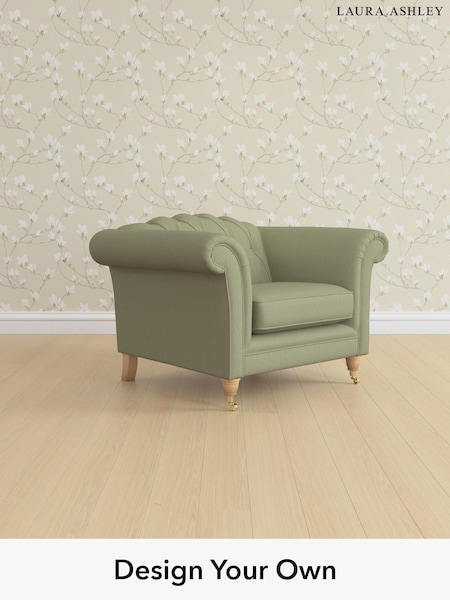 Edwin Herringbone/Hedgerow Green Gloucester Button Back By Laura Ashley (H64617) | £950