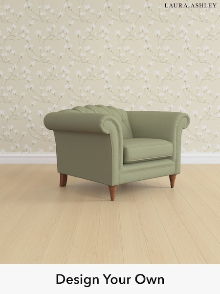Edwin Herringbone/Hedgerow Green Gloucester Button Back By Laura Ashley (H64617) | £950