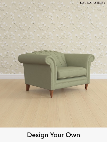 Edwin Herringbone/Hedgerow Green Gloucester Button Back By Laura Ashley (H64617) | £1,050