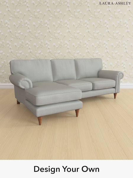 Edwin Herringbone/Pale Steel Grey Kingston By Laura Ashley (H64628) | £2,125