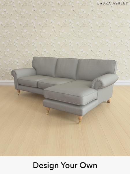 Edwin Herringbone/Pale Steel Grey Kingston By Laura Ashley (H64628) | £2,125