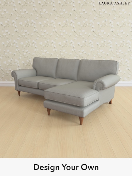Edwin Herringbone/Pale Steel Grey Kingston By Laura Ashley (H64628) | £2,125